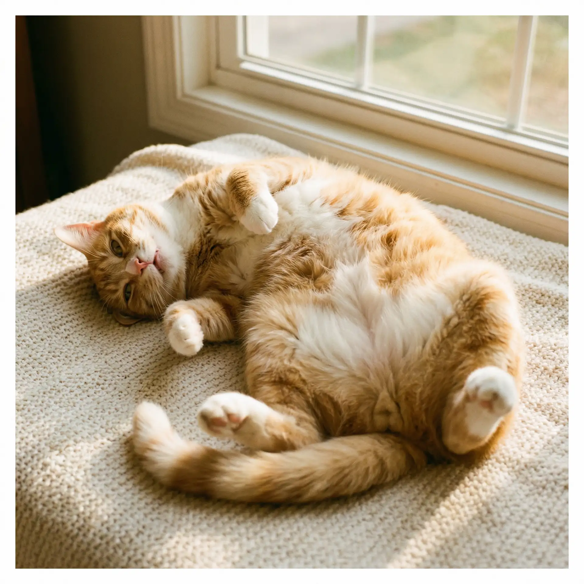 猫咪仰躺露出肚皮 - 秀人全集网